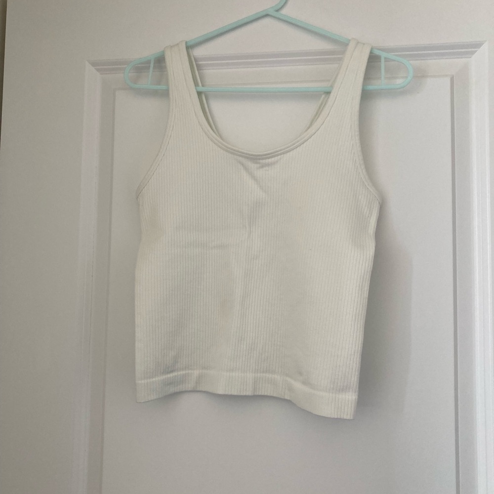 A New Day Fitted White Tank Top